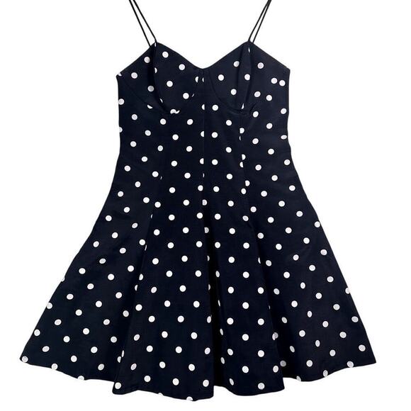 VINTAGE 70's ILGWU Union Made Acetate Polka Dot Fit & Flare Party Dress 11 - Picture 16 of 16